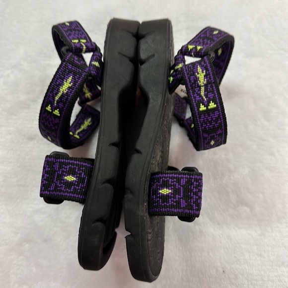 Jumping Jacks Lizard Hook & Loop Little Boys Purple Sandals Size 11 - Picture 3 of 9